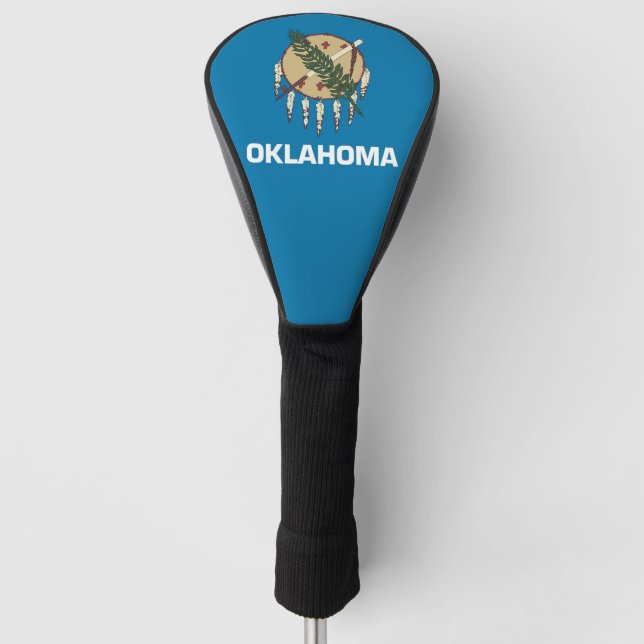 Golf Driver Cover with Flag of Oklahoma State, USA (Front)