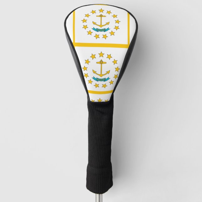 Golf Driver Cover with Flag of Rhode Island, USA (Front)