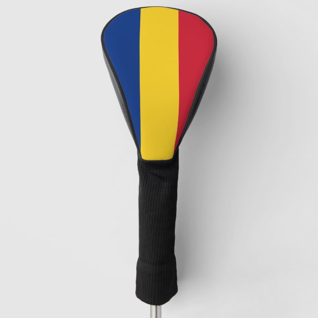 Golf Driver Cover with Flag of Romania (Front)