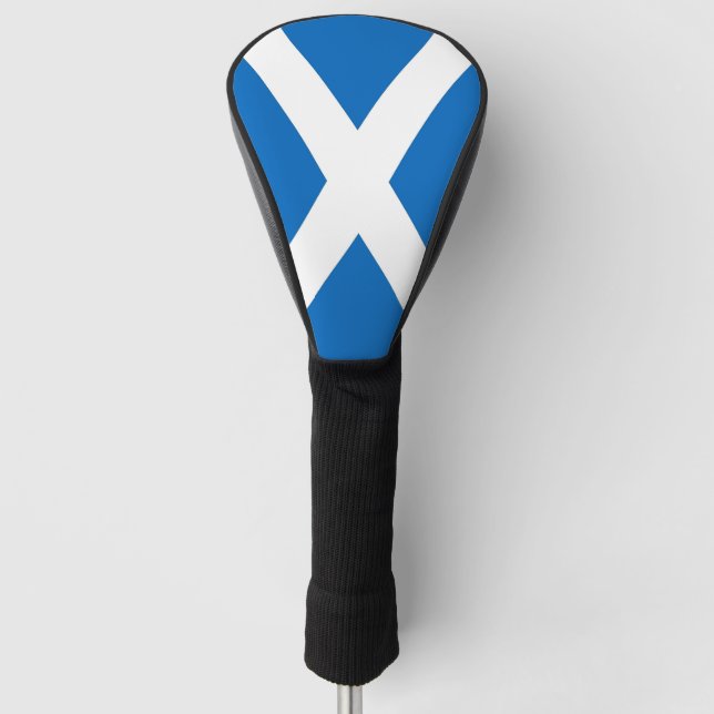 Golf Driver Cover with Flag of Scotland, UK (Front)