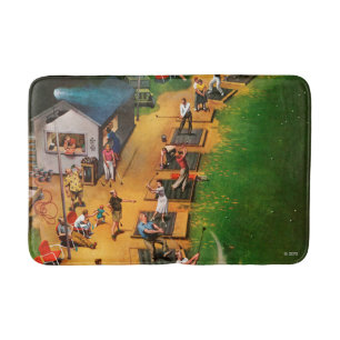 Golf Driving Range by John Falter Bath Mat
