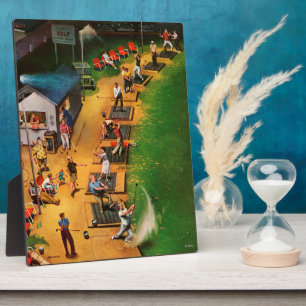 Golf Driving Range by John Falter Plaque