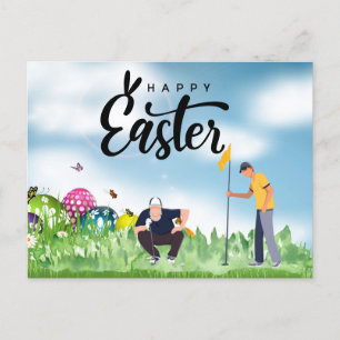 Golf Easter Holiday for golfer Postcard