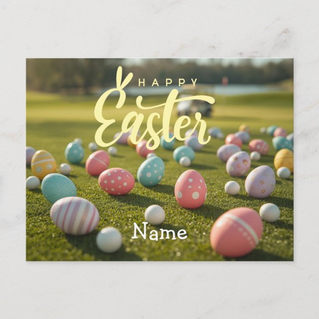 Golf  Easter Holiday for golfer  Postcard (Front)