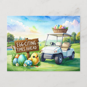 Golf Easter Holiday on golf course Postcard