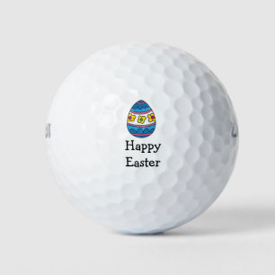 Golf Easter with  Colourful eggs Happy Easter  Gol Balls