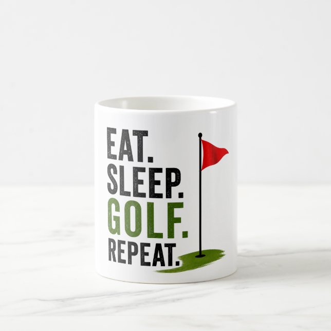 Golf Eat Sleep Golf Repeat Coffee Mug (Center)