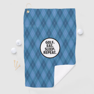Golf, Eat, Sleep, Repeat Golf Towel