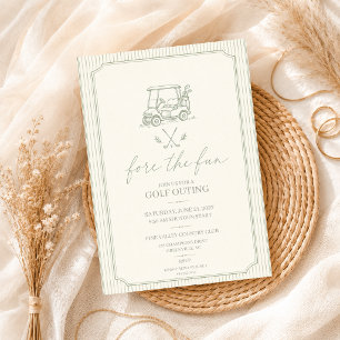 Golf Elegant Sage Green Club Minimal Luxury Invitation