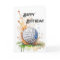 Golf Enthusiasts Watercolor Art Birthday 