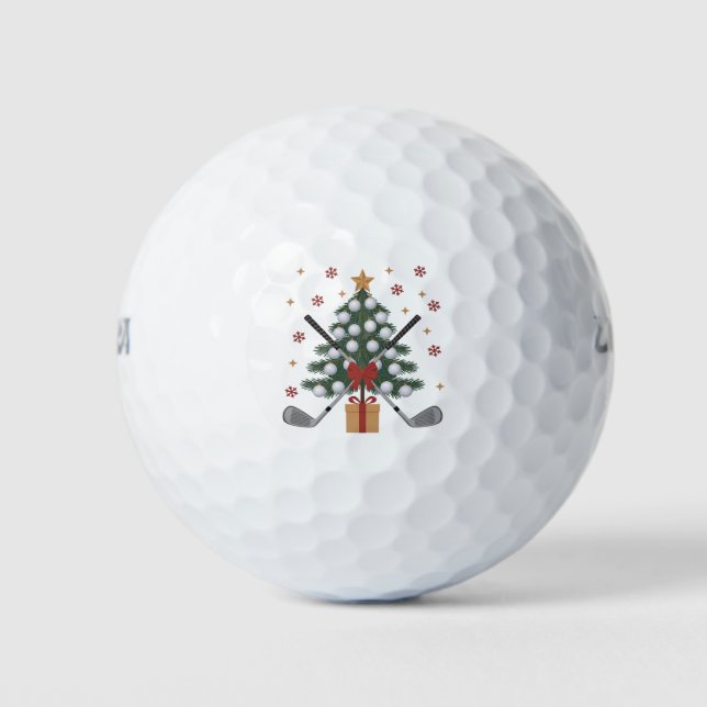 Golf Equipment Christmas Tree Christmas Golf Balls (Front)