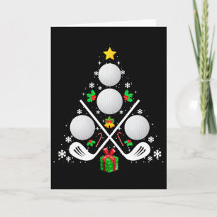 Golf Equipment Christmas Tree Christmas Golf Card