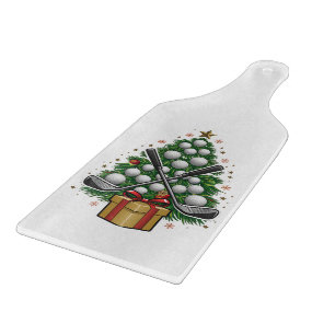 Golf Equipment Christmas Tree Christmas Golf Cutting Board