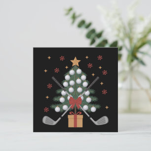 Golf Equipment Christmas Tree Christmas Golf Holiday Card
