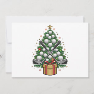 Golf Equipment Christmas Tree Christmas Golf Holiday Card
