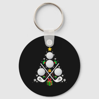 Golf Equipment Christmas Tree Christmas Golf  Key Ring