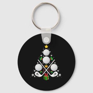 Golf Equipment Christmas Tree Christmas Golf  Key Ring
