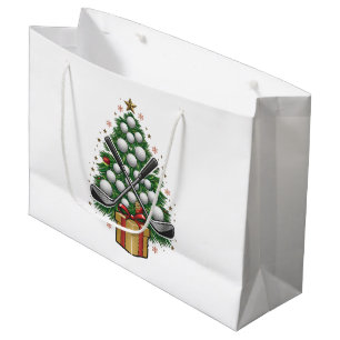 Golf Equipment Christmas Tree Christmas Golf Large Gift Bag
