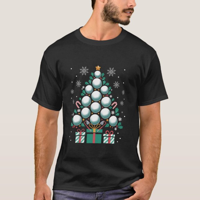 Golf Equipment Christmas Tree Christmas Golf Men B T-Shirt (Front)