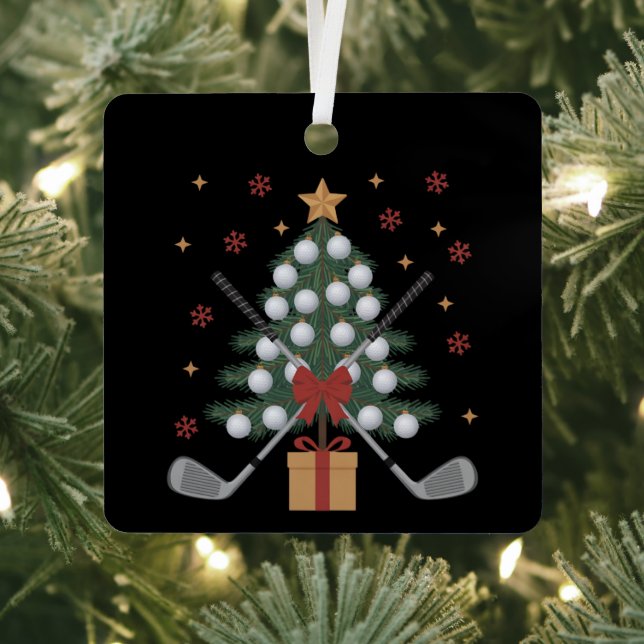 Golf Equipment Christmas Tree Christmas Golf Metal Tree Decoration (Insitu)