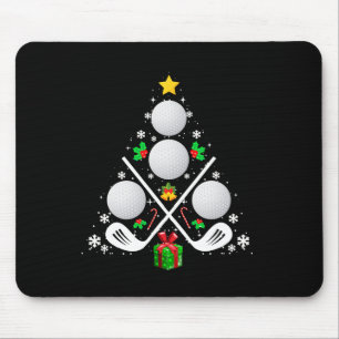 Golf Equipment Christmas Tree Christmas Golf  Mouse Pad