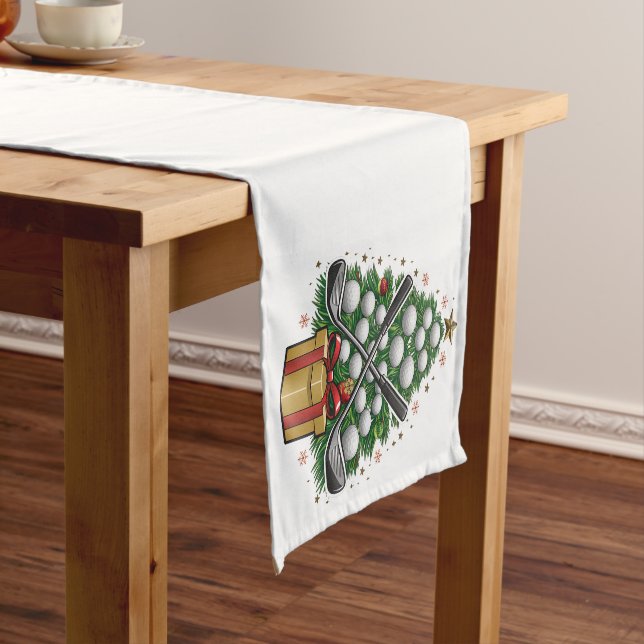 Golf Equipment Christmas Tree Christmas Golf Short Table Runner (In Situ)