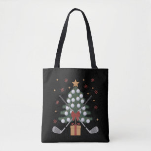 Golf Equipment Christmas Tree Christmas Golf Tote Bag