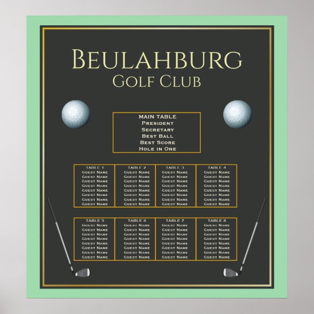 Golf Event Any Colour Fab Seating Poster (Front)