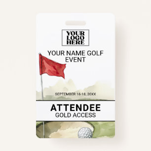 Golf Event Badge ID Badge