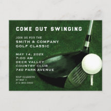 Golf Event Invitation Postcard