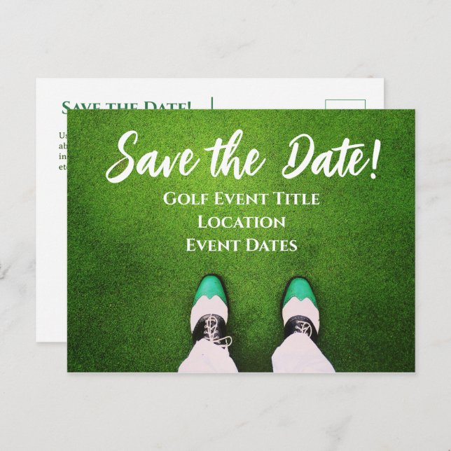 Golf Event "Save the Date" Invitation Postcard (Front/Back)