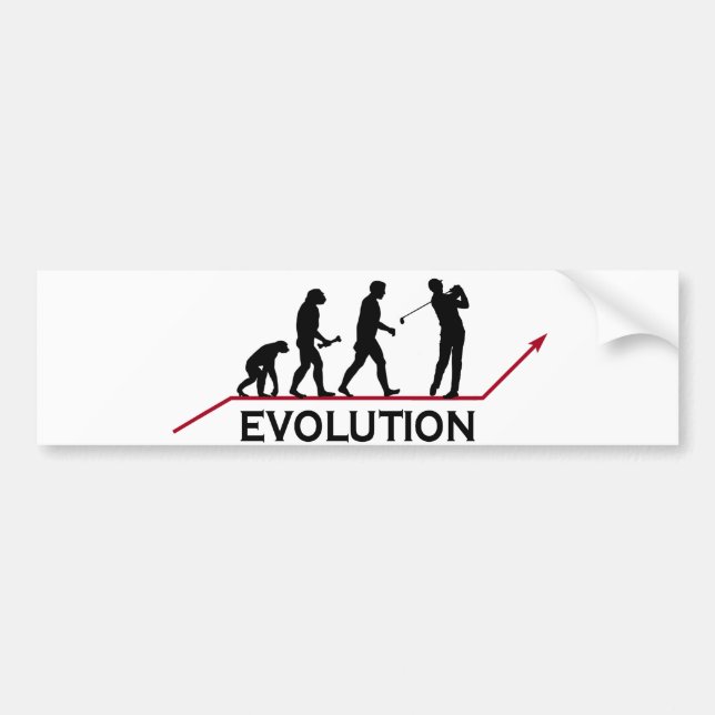 Golf Evolution Bumper Sticker (Front)