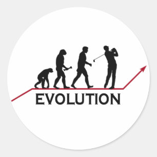 Golf Evolution Classic Round Sticker