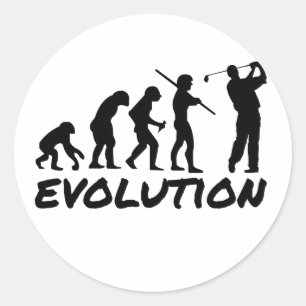 Golf Evolution Classic Round Sticker