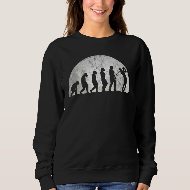 Golf Evolution  Evolution Of Man Golfing 1 Sweatshirt (Front)