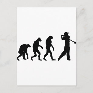 golf evolution postcard