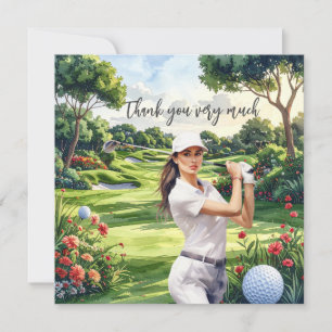Golf Fairway Gratitude: Thank You Card 