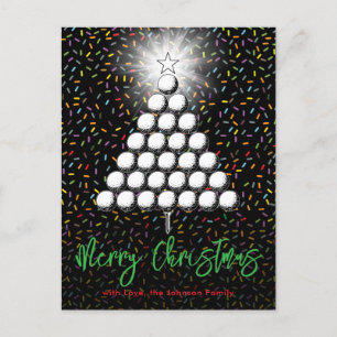 Golf Family Christmas Design Holiday Postcard