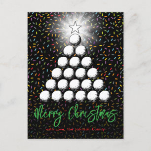 Golf Family Christmas Design Holiday Postcard