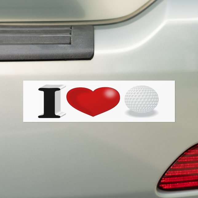 Golf Fan Bumper Sticker (On Car)