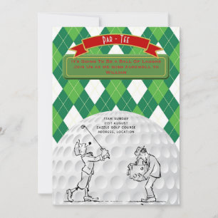 Golf FAREWELL Party Invites Vintage Retro
