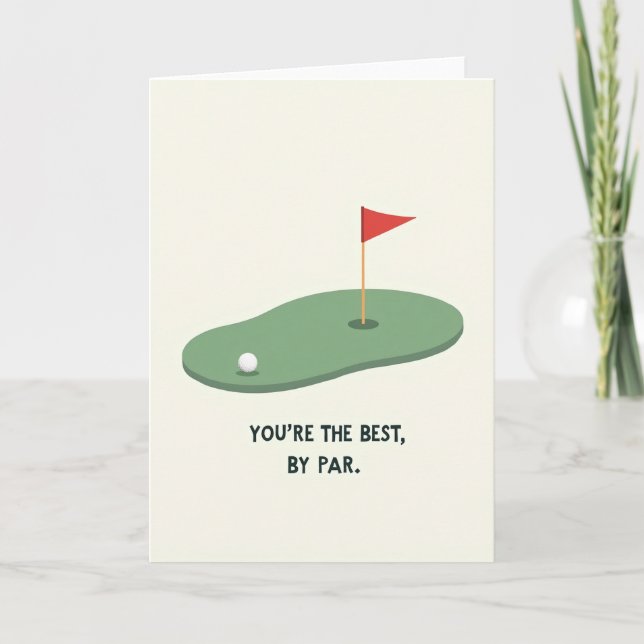 Golf Fathers Day Scene Card (Front)