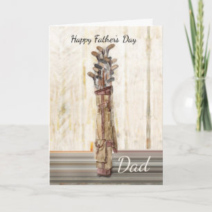 Golf Father's Day, Watercolor Print, Greeting Card