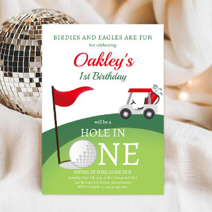 Golf First Birthday Invitation