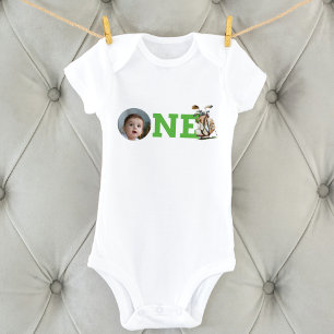 Golf First Birthday Photo Personalised Baby Bodysuit