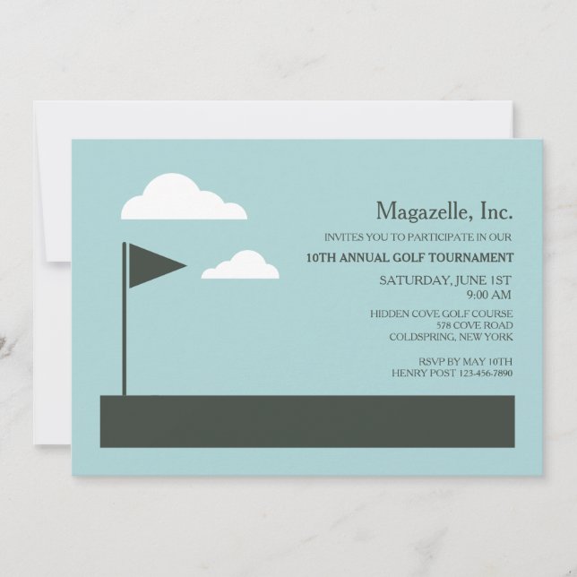 Golf Flag Invitation (Front)