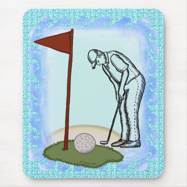 Golf Flag Mouse Pad (Front)