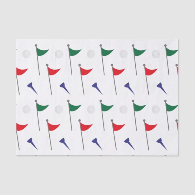 Golf Flags Tissue Paper (Front)