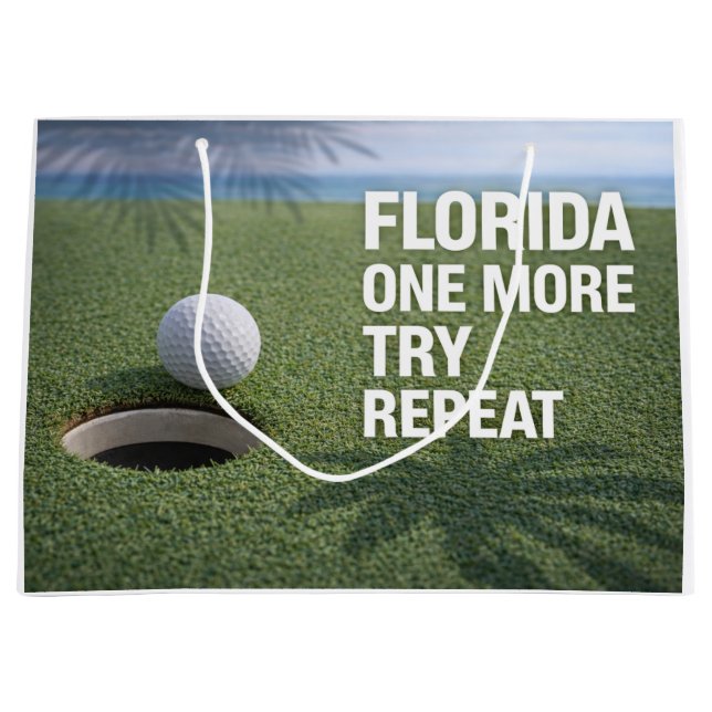 Golf Florida themed Large Gift Bag (Front)