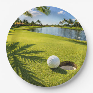 Golf Florida themed  Paper Plate